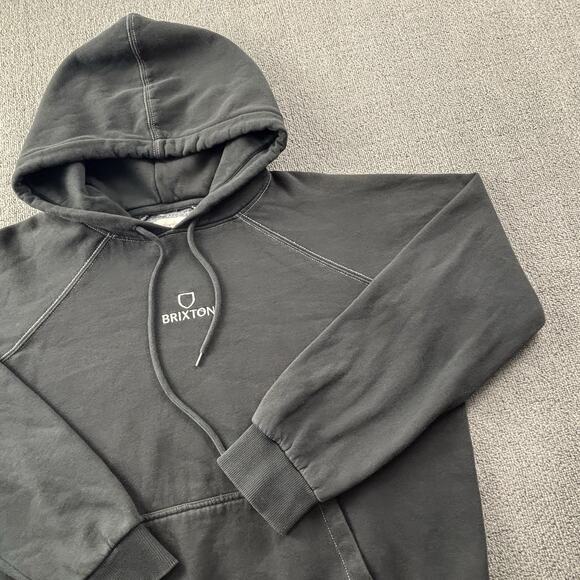 Brixton Hoodie Adult Large Gray Long Sleeve Sweater Sweatshirt Casual Men's - Picture 4 of 14